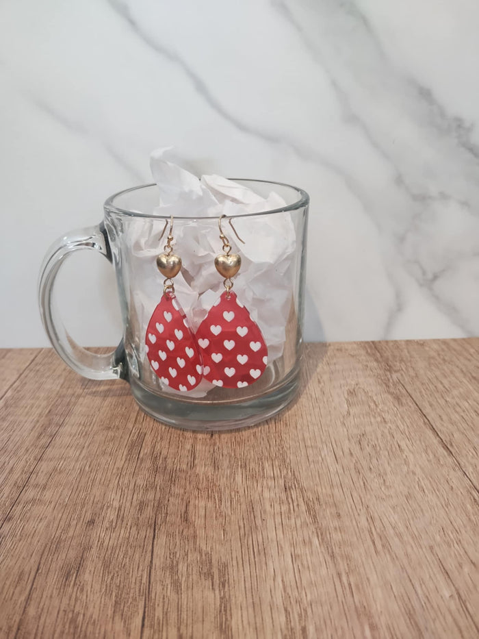 Heart Tear Drop Hoops