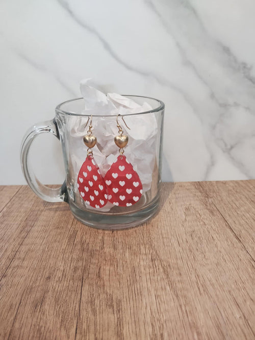 Heart Tear Drop Hoops
