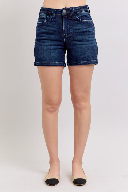 High Waist Back Flap Pocket Shorts 150304
