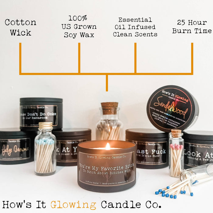 I Hate Everyone Except Us | Funny 100% Natural Soy Candle