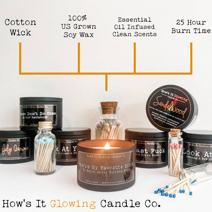 I Hate Everyone Except Us | Funny 100% Natural Soy Candle