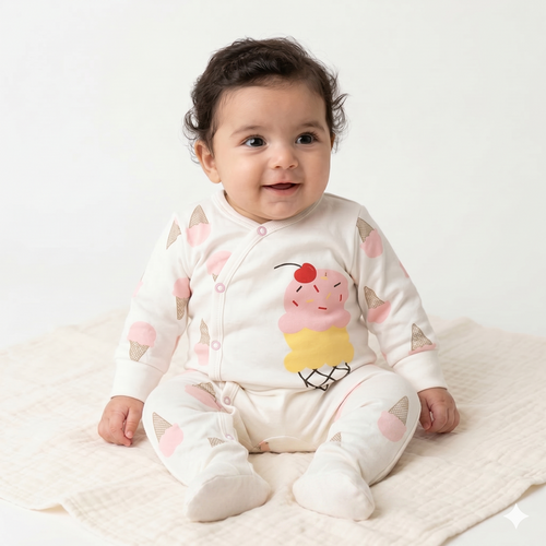 Ice Cream-Capasil- Long Sleeve- Summer Romper