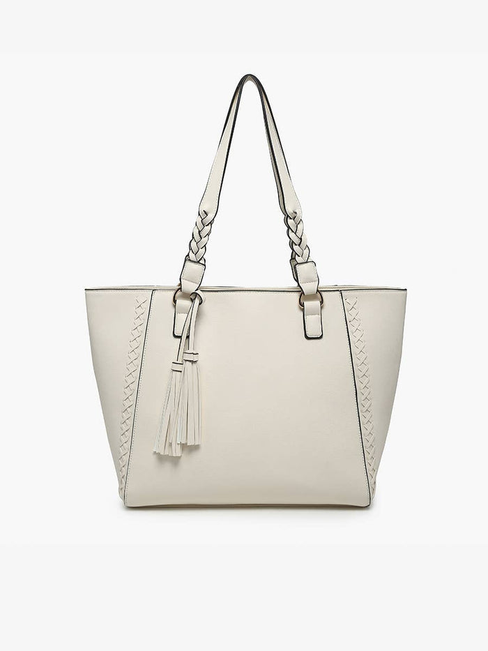Lisa Structured Tote w/ Braided Accents