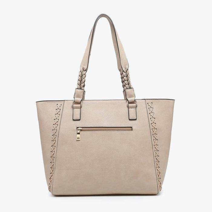 Lisa Structured Tote w/ Braided Accents