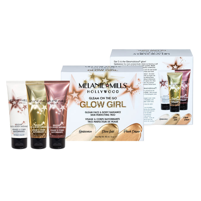 Melanie Mills Hollywood Glow Girl Gleam on the Go Body Radiance Kit