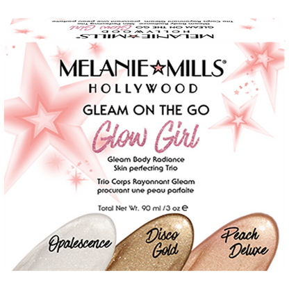 Melanie Mills Hollywood Glow Girl Gleam on the Go Body Radiance Kit