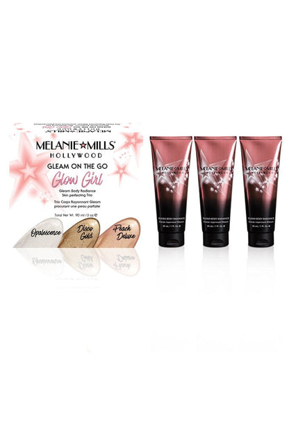 Melanie Mills Hollywood Glow Girl Gleam on the Go Body Radiance Kit