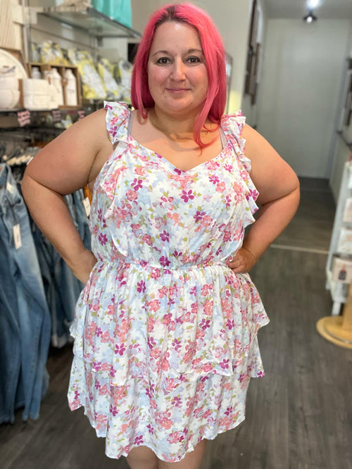 Multi Colored Fit and Flare Dress