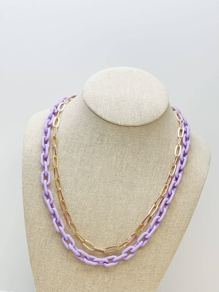 Multilayered Gold & Silicone Chain Necklaces