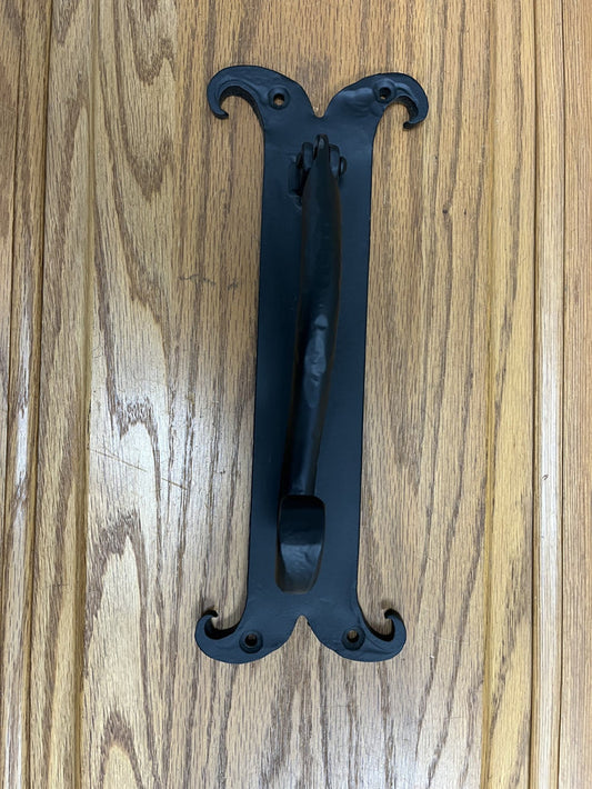 Mustache Escutcheon Drop Door Knocker - Black Powder Coat