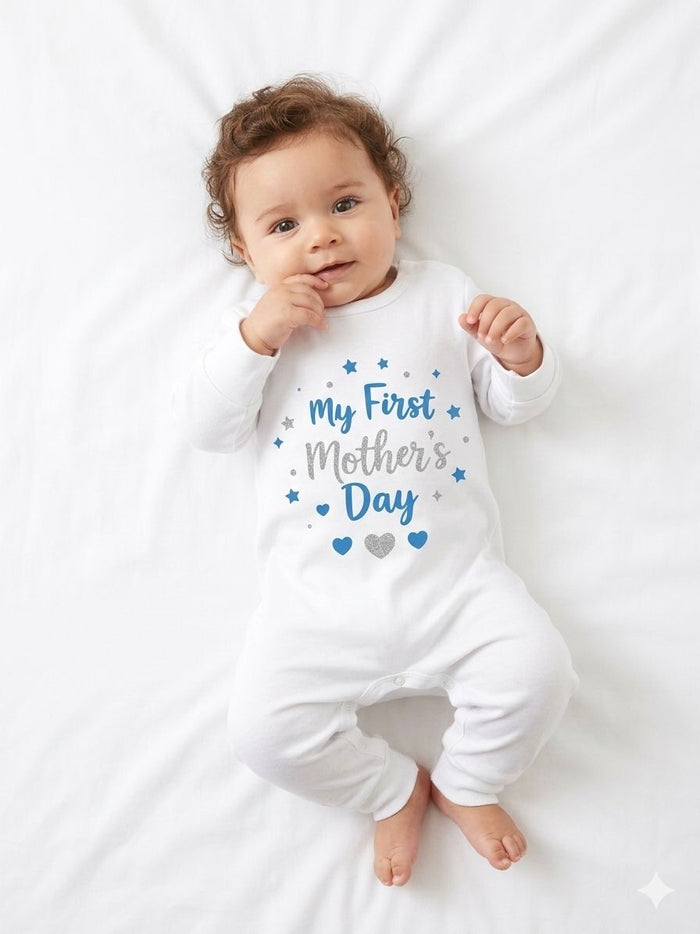 My First mother’s day Rompers  - Autumn -Limited Edition - Baby blue