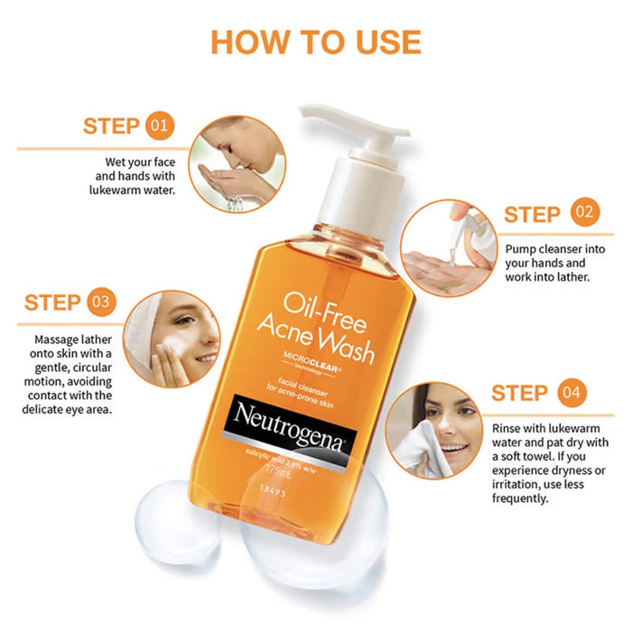 Neutrogena Oil Free Acne Wash For Acne Prone Skin - 177ml