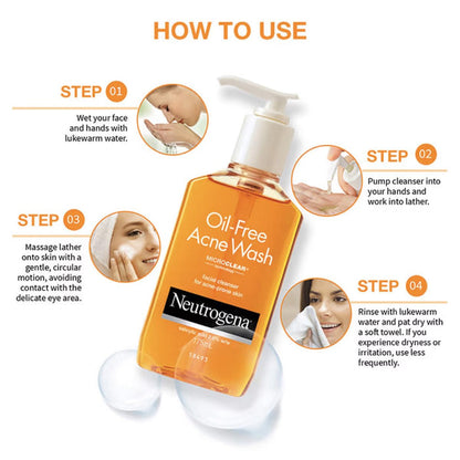 Neutrogena Oil Free Acne Wash For Acne Prone Skin - 177ml