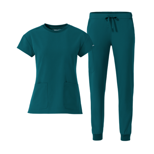 Nurtur Women's Cap Sleeve and Jogger Scrub Set