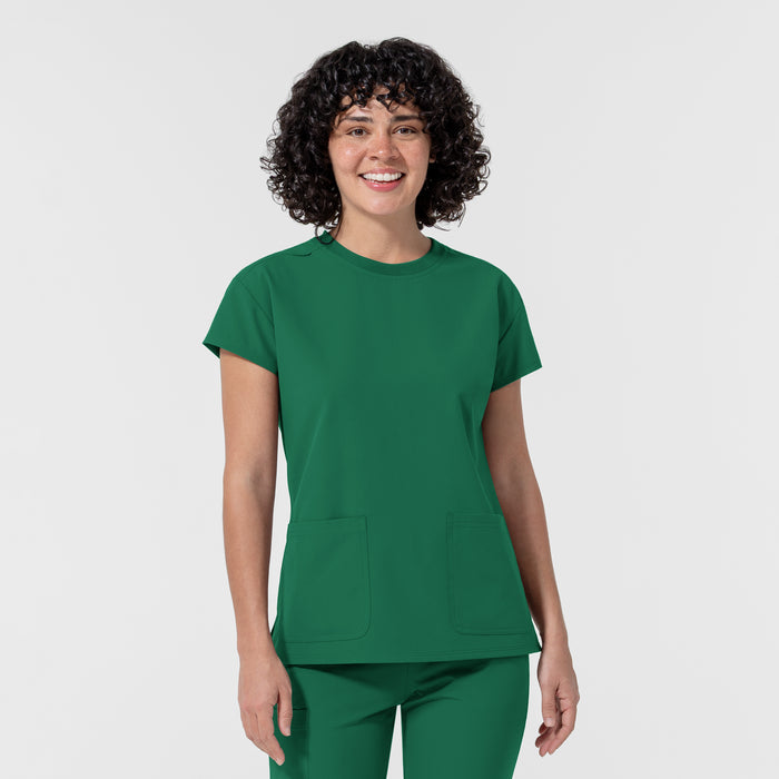 NURTUR Women's Cap Sleeve Crew Neck Scrub Top Hunter