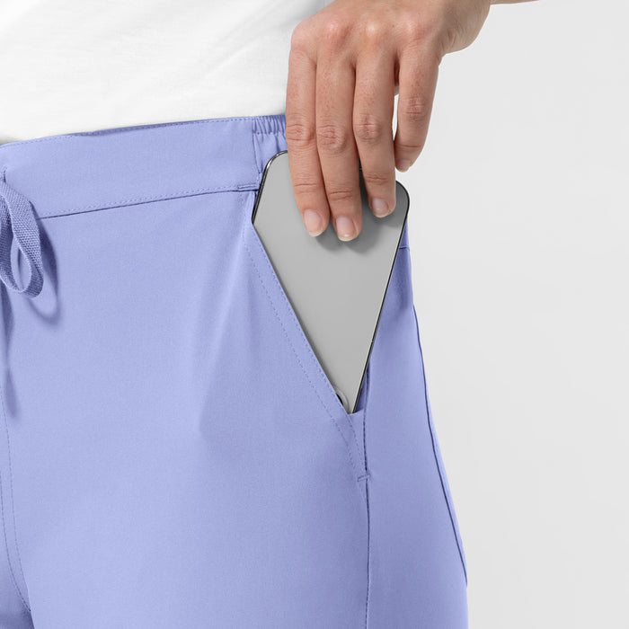 NURTUR Women's Jogger Scrub Pant Ceil Blue side detail 1