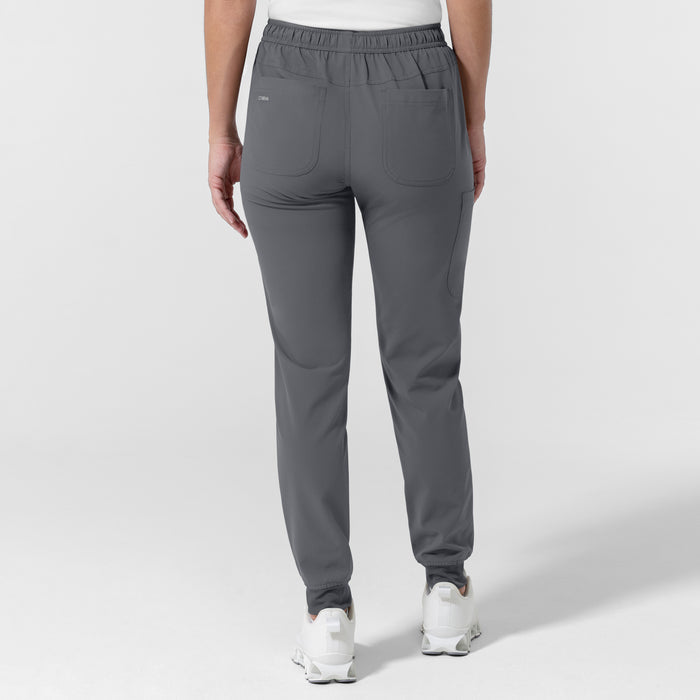 NURTUR Women's Jogger Scrub Pant Pewter back view