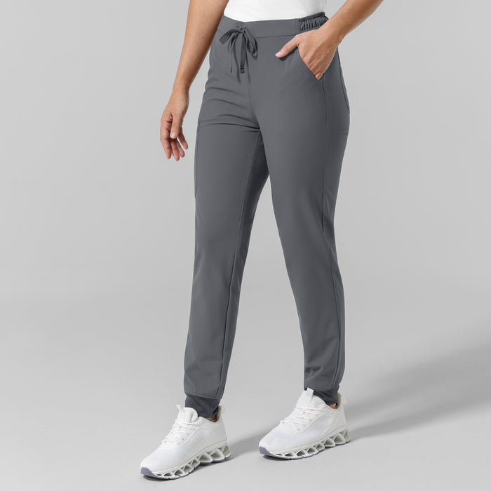 NURTUR Women's Jogger Scrub Pant Pewter side view