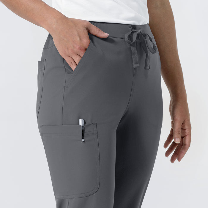 NURTUR Women's Jogger Scrub Pant Pewter side detail 2