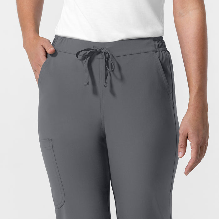 NURTUR Women's Jogger Scrub Pant Pewter hemline detail
