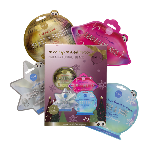 Oh K! Merry Maskmas Ornamental Set- Set of 4 Foil Masks