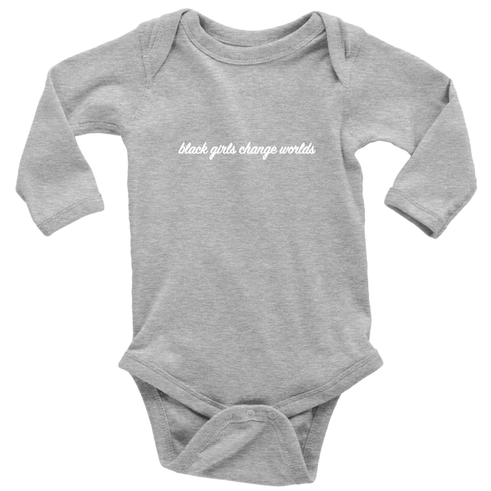 Long Sleeve Baby Bodysuit / Heather Grey / NB