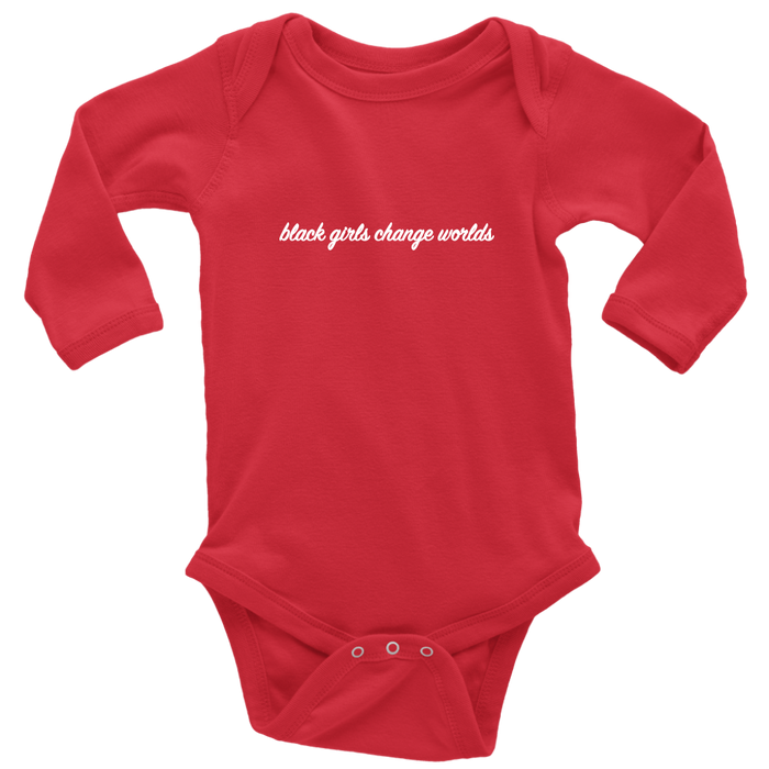 Long Sleeve Baby Bodysuit / Red / NB