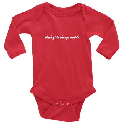 Long Sleeve Baby Bodysuit / Red / NB