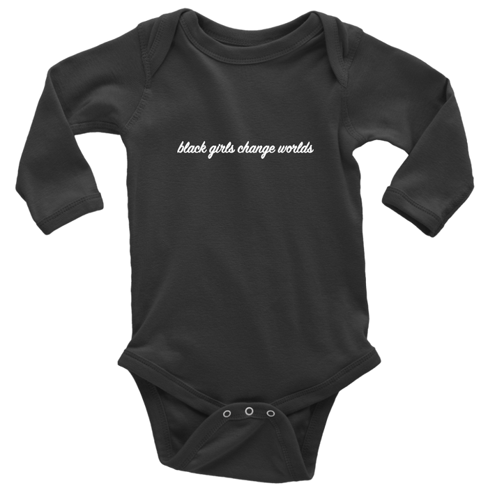 Long Sleeve Baby Bodysuit / Black / NB