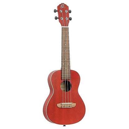 Ortega Guitars RUFIRE Earth Series Concert Ukulele in See Thru Red w/ Demo Video