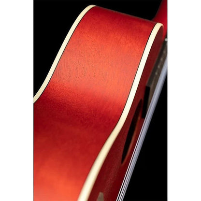 Ortega Guitars RUFIRE Earth Series Concert Ukulele in See Thru Red w/ Demo Video