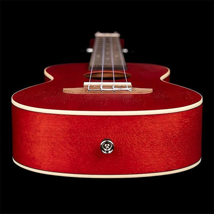 Ortega Guitars RUFIRE Earth Series Concert Ukulele in See Thru Red w/ Demo Video