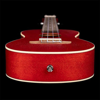 Ortega Guitars RUFIRE Earth Series Concert Ukulele in See Thru Red w/ Demo Video