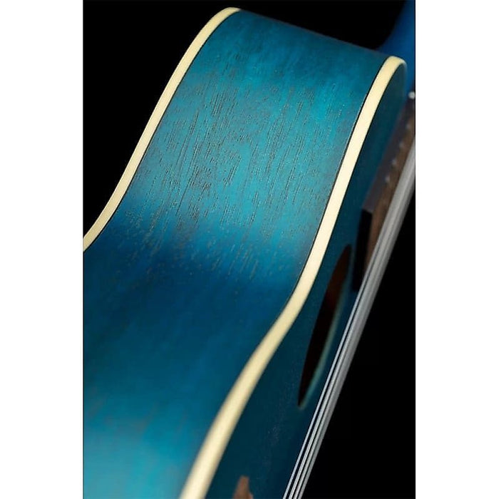 Ortega Guitars RUOCEAN Earth Series Concert Ukulele in See Thru Blue w/ Demo Video