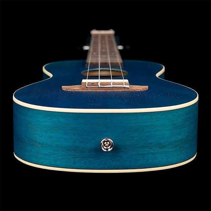Ortega Guitars RUOCEAN Earth Series Concert Ukulele in See Thru Blue w/ Demo Video
