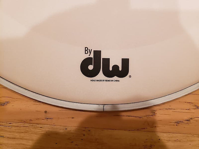 PDP 18" Logo Coated Bass Drum Head in White