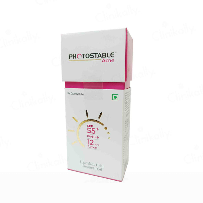 Photostable Acne Sunscreen Gel SPF 55+ PA+++ - Clinikally
