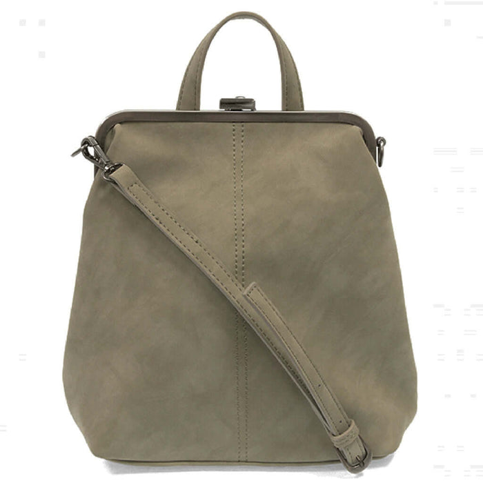Phyllis Nubuck Frame Convertible Backpack - Cement