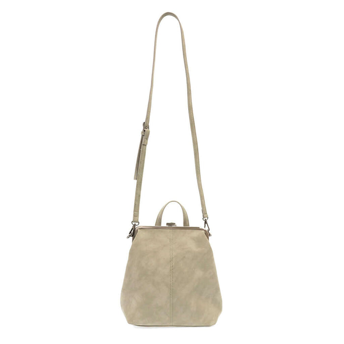 Phyllis Nubuck Frame Convertible Backpack - Cement