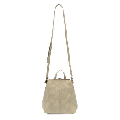 Phyllis Nubuck Frame Convertible Backpack - Cement