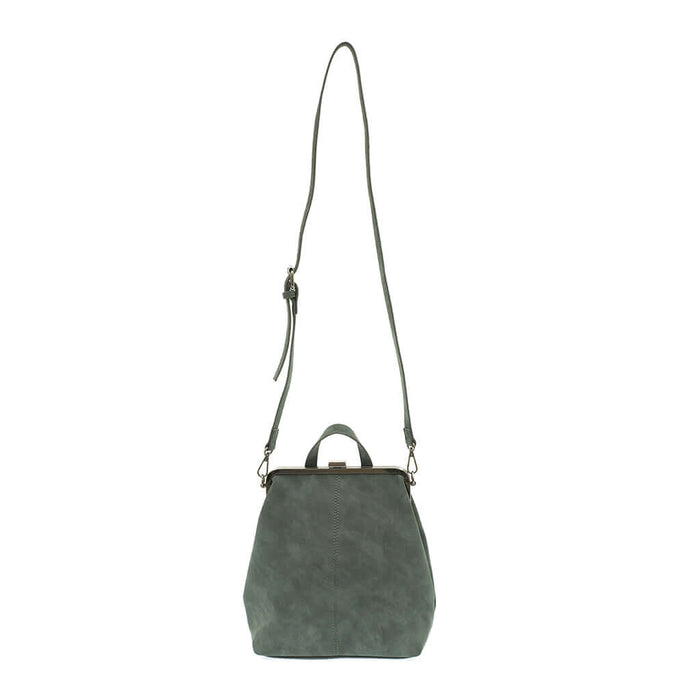 Phyllis Nubuck Frame Convertible Backpack - Peacock