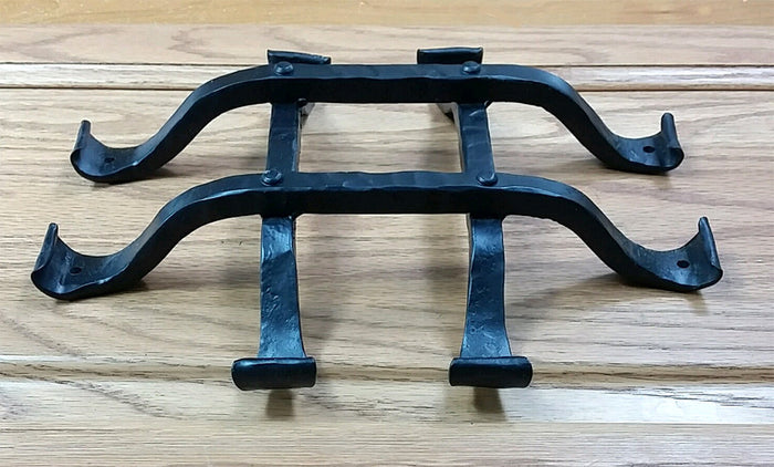 Premium Curled Tip Speakeasy Grille  - Size: 8" x 10" - 4 Bars, Black Powder Coat finish - Wild West Hardware