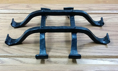 Premium Curled Tip Speakeasy Grille  - Size: 8" x 10" - 4 Bars, Black Powder Coat finish - Wild West Hardware