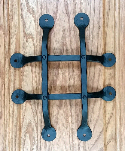 Premium Flat Tipped Speakeasy Grille  - Size: 8" x 10" - 4 Bars, Black Powder Coat finish - Wild West Hardware
