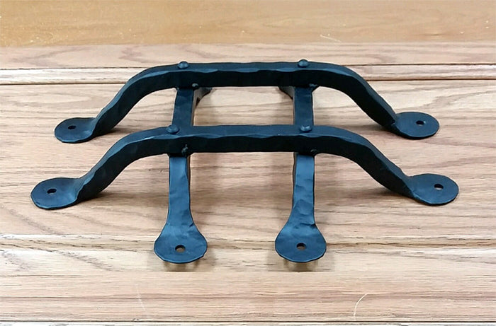 Premium Flat Tipped Speakeasy Grille  - Size: 8" x 10" - 4 Bars, Black Powder Coat finish - Wild West Hardware