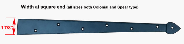 Premium SPEAR Dummy Strap Hinge Decorative Strap Hinges - Wild West Hardware