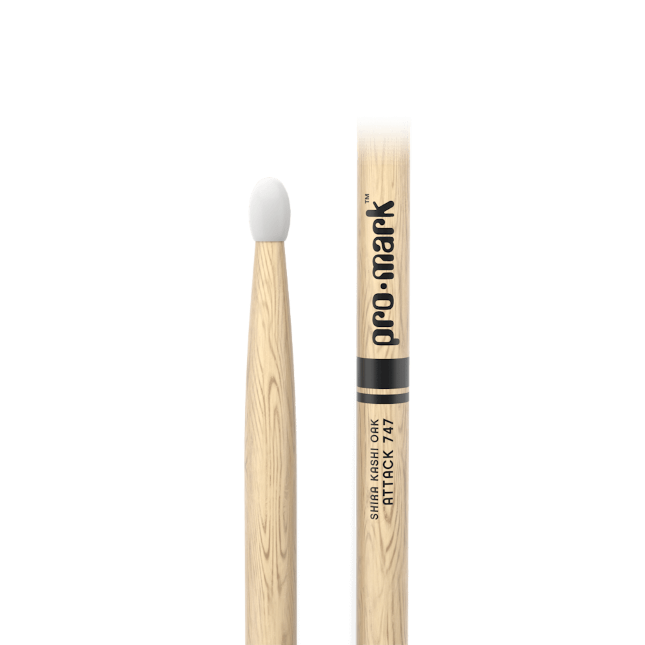 Pro-Mark PW747N Classic Forward 747 Shira Kashi Oak Nylon Tip (Pair) Drum Sticks
