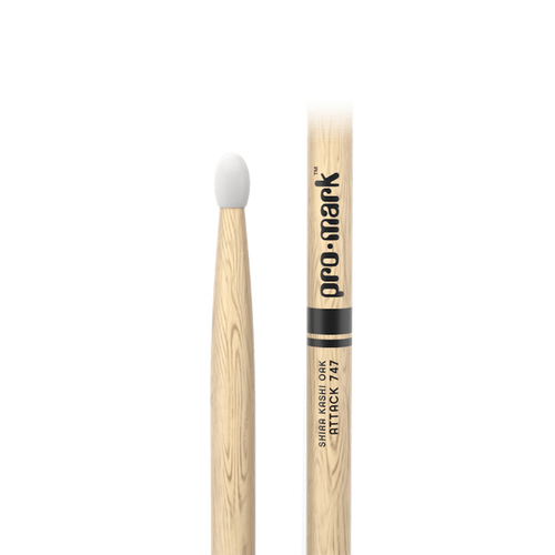 Pro-Mark PW747N Classic Forward 747 Shira Kashi Oak Nylon Tip (Pair) Drum Sticks