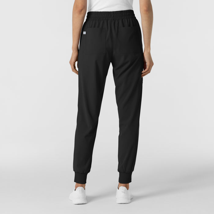 RENEW Women's Jogger Scrub Pant Black back view