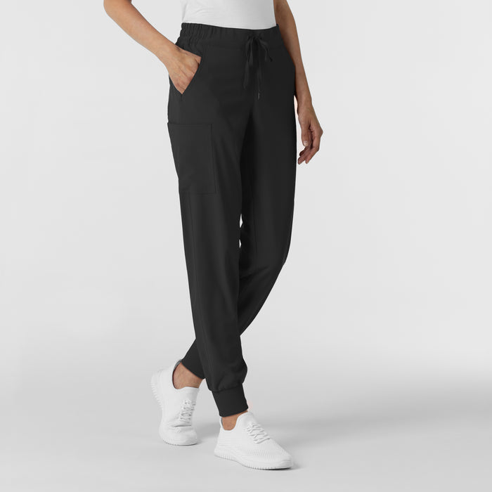 RENEW Women's Jogger Scrub Pant Black side view